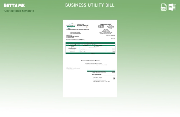 Бизнис сметка за комунални услуги на САД Ајова Consumers Energy